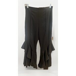 Valentine Ruffle Tiered Wide Leg Statement Unique Pants Large.    Ee